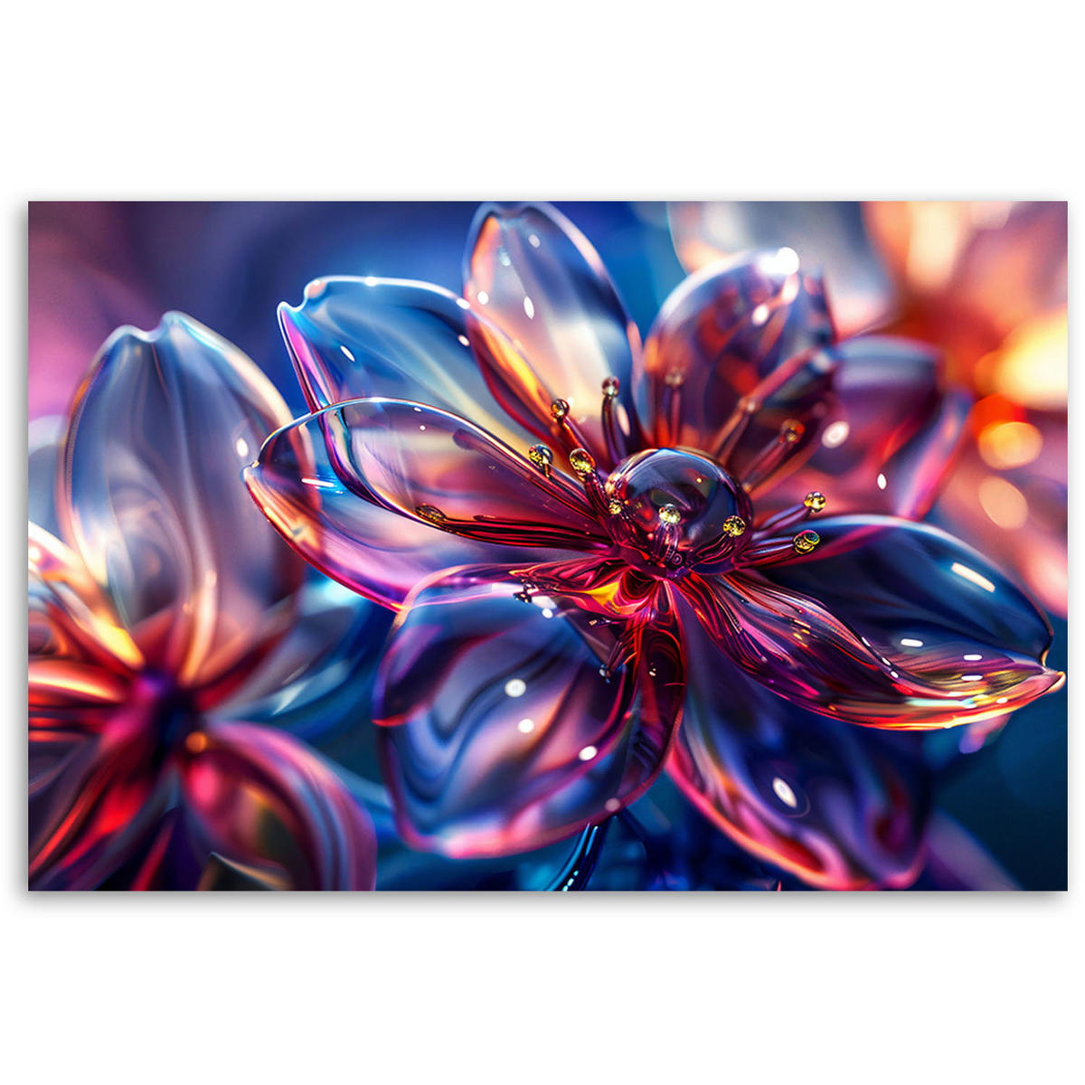 KUNSTDRUCK Bunt 60/40 cm - Multicolor, Textil (60/40cm) - KUNSTLOFT