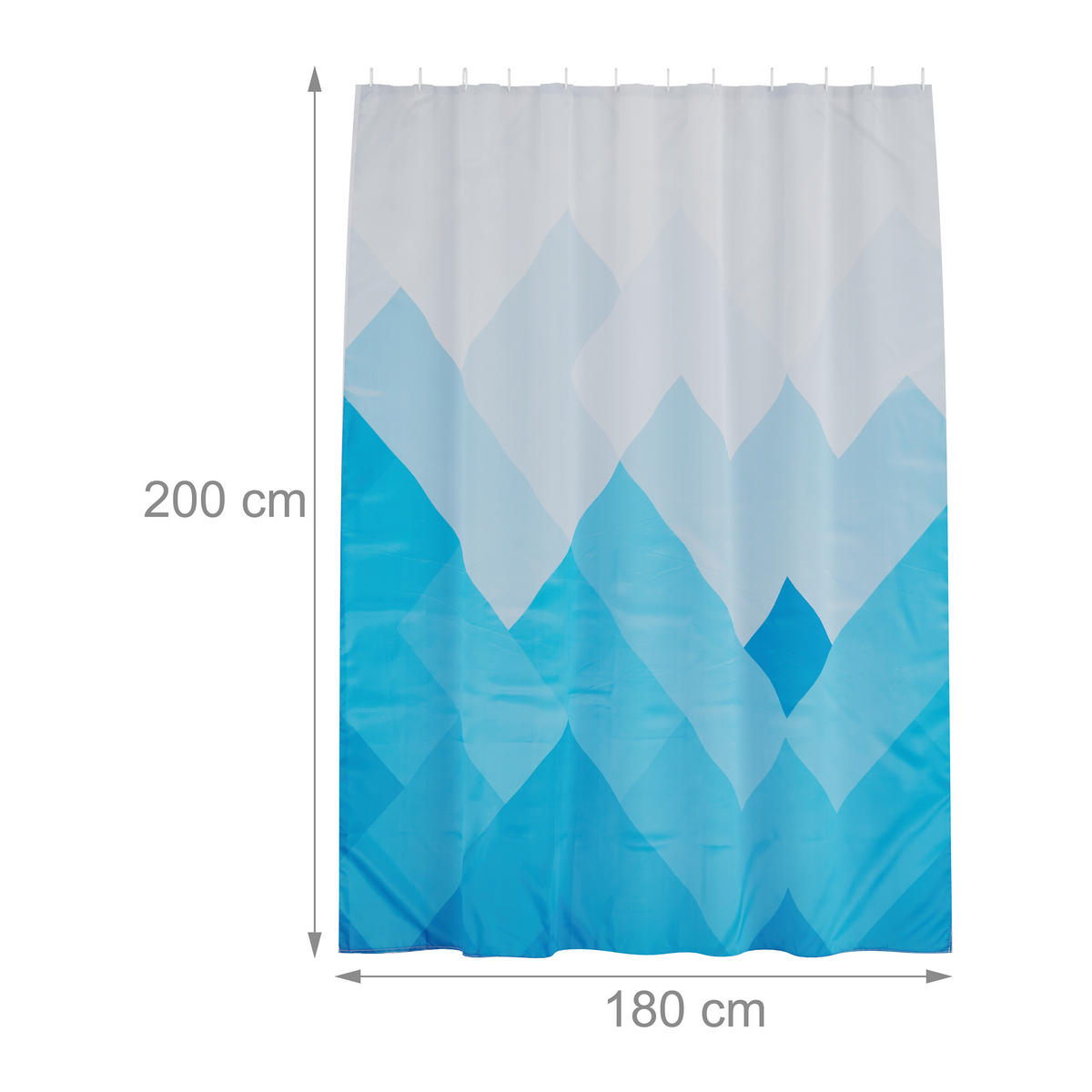 DUSCHVORHANG - Multicolor, Textil (180/0.1cm) - Relaxdays