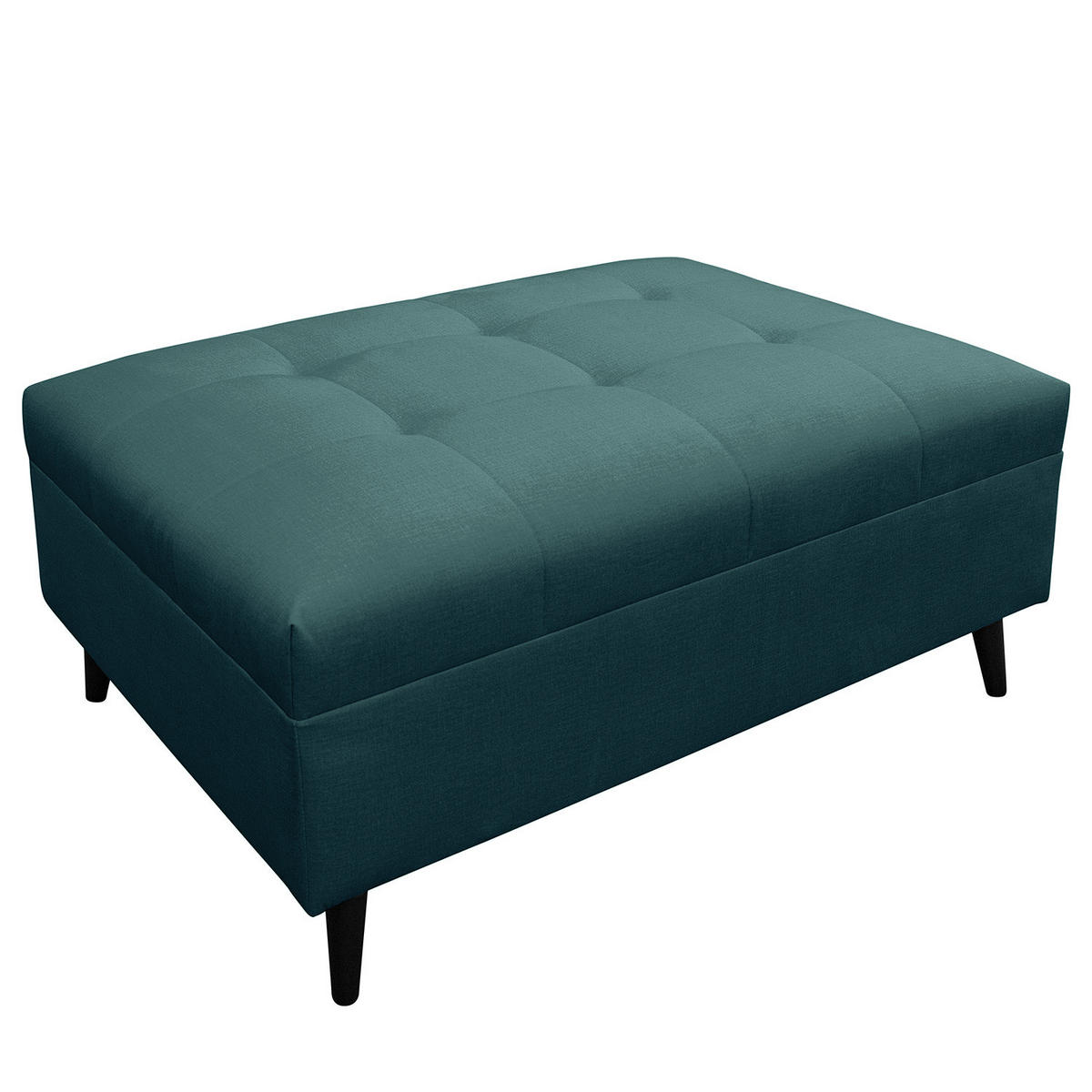 ECKSOFA mit Hocker - Dunkelgrün, Holz/Birkenholz (247/174cm) - home24