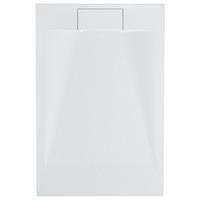 CĂDIȚĂ DE DUȘ 80/120/3 cm albă Azzurro - alb, material plastic (120/3/80cm) - Beliani