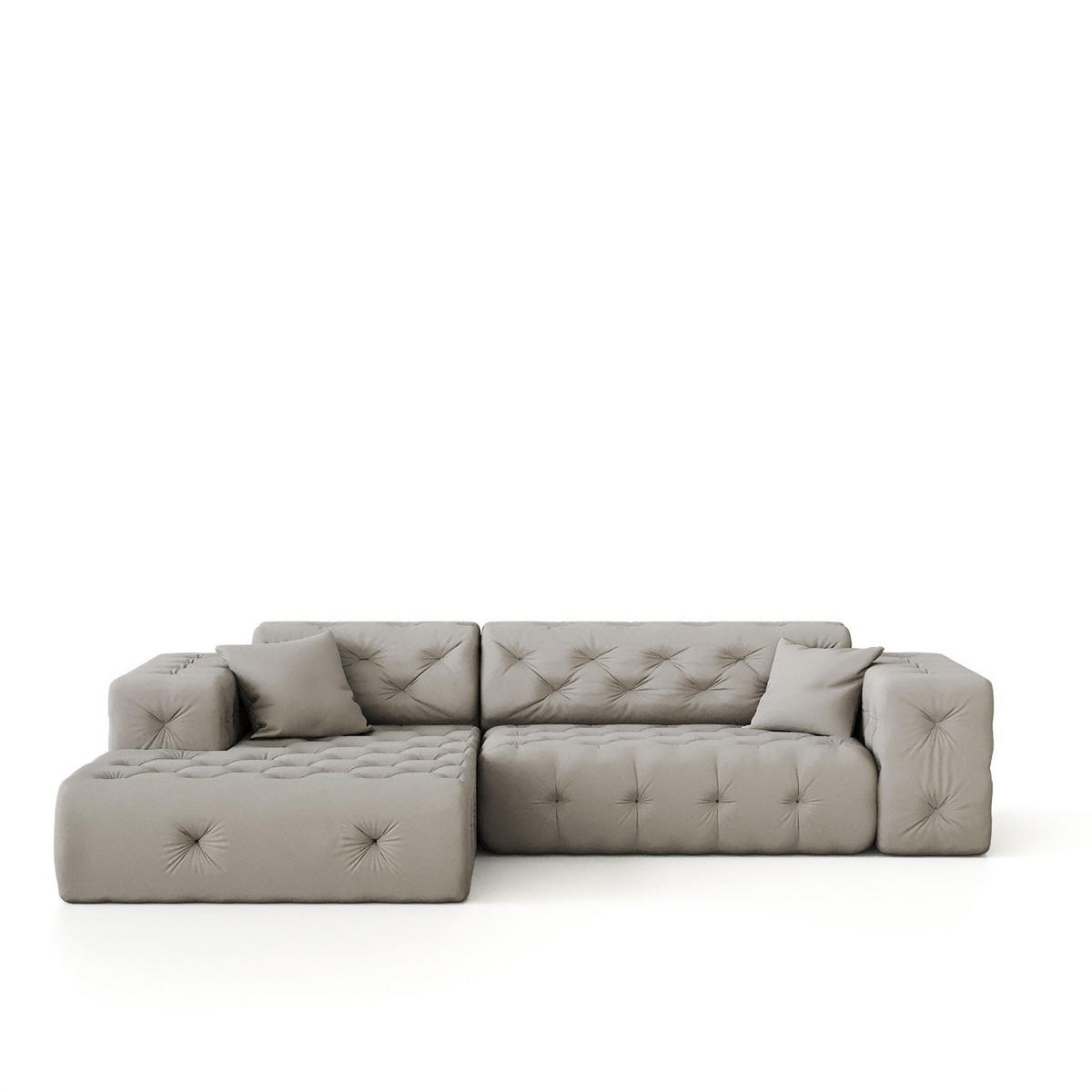 ECKSOFA Chantal - Creme, Holzwerkstoff/Textil (266/171cm) - Fun Möbel