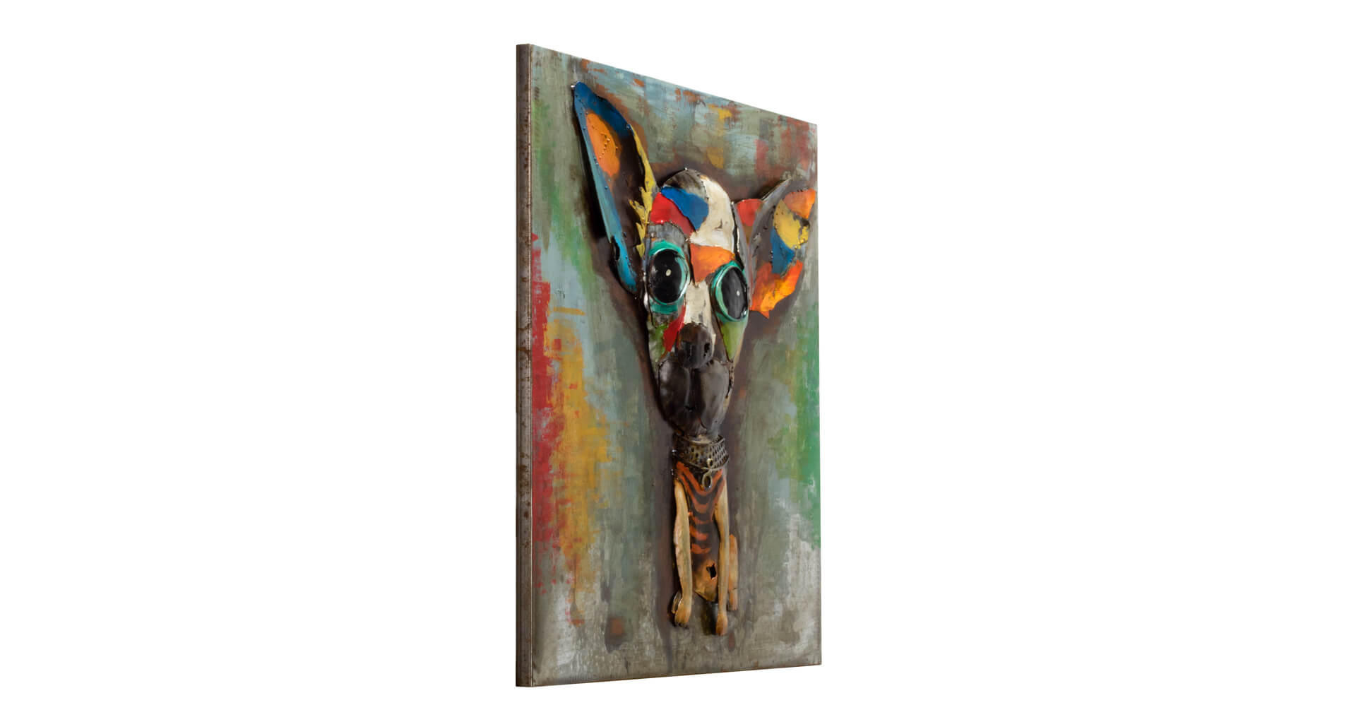 METALLBILD Bunt 60/60 cm - Multicolor, Metall (4.8/60cm) - KUNSTLOFT