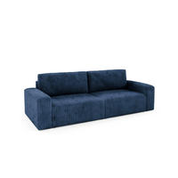 SCHLAFSOFA 4-Sitzer Cord Blau - Blau, Textil (244/70/102cm) - Furnisell