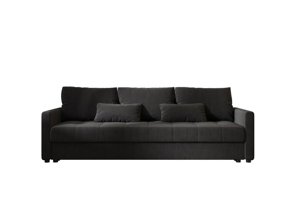 SOFA MOS mit Schlaffunktion ITAKA 27 mit Stauraum - Grau, Textil (84/72/220cm) - Bedante