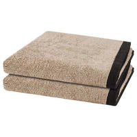 DUSCHTUCH Lifestyle Splash 2er-Set - Beige, Textil (70/140cm) - Cawö