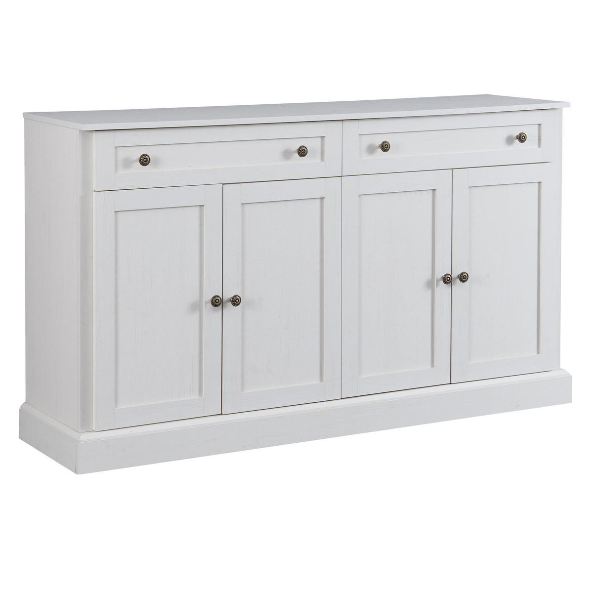 SIDEBOARD 150 cm in Antik Weiß mit 4 Schubladen und 4 Türen - Creme, Holzwerkstoff (150/86/40cm) - Urban Meuble