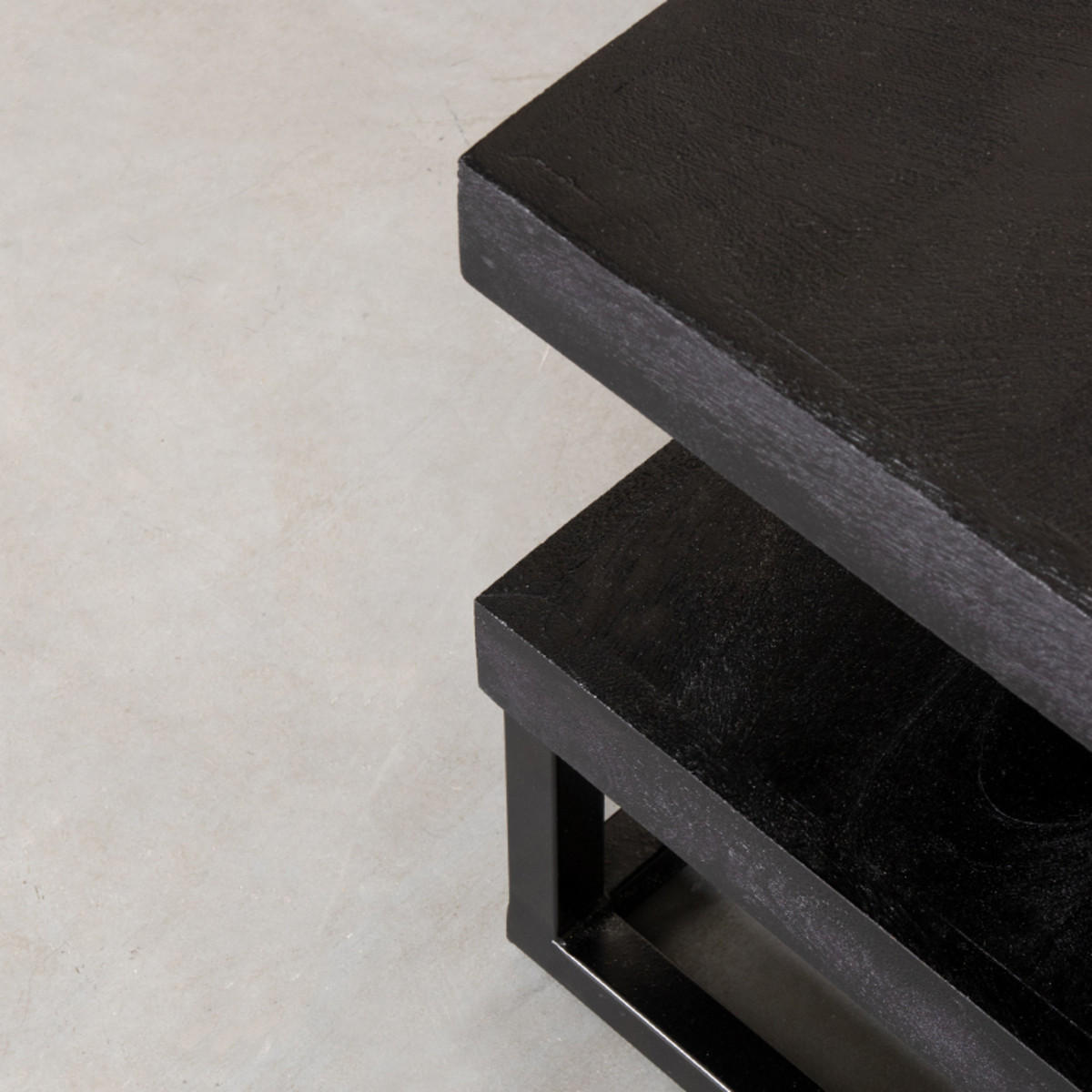 COUCHTISCH Cube Schwarz 80/80/40 cm - Schwarz, Holz (80/80/40cm) - LABEL51