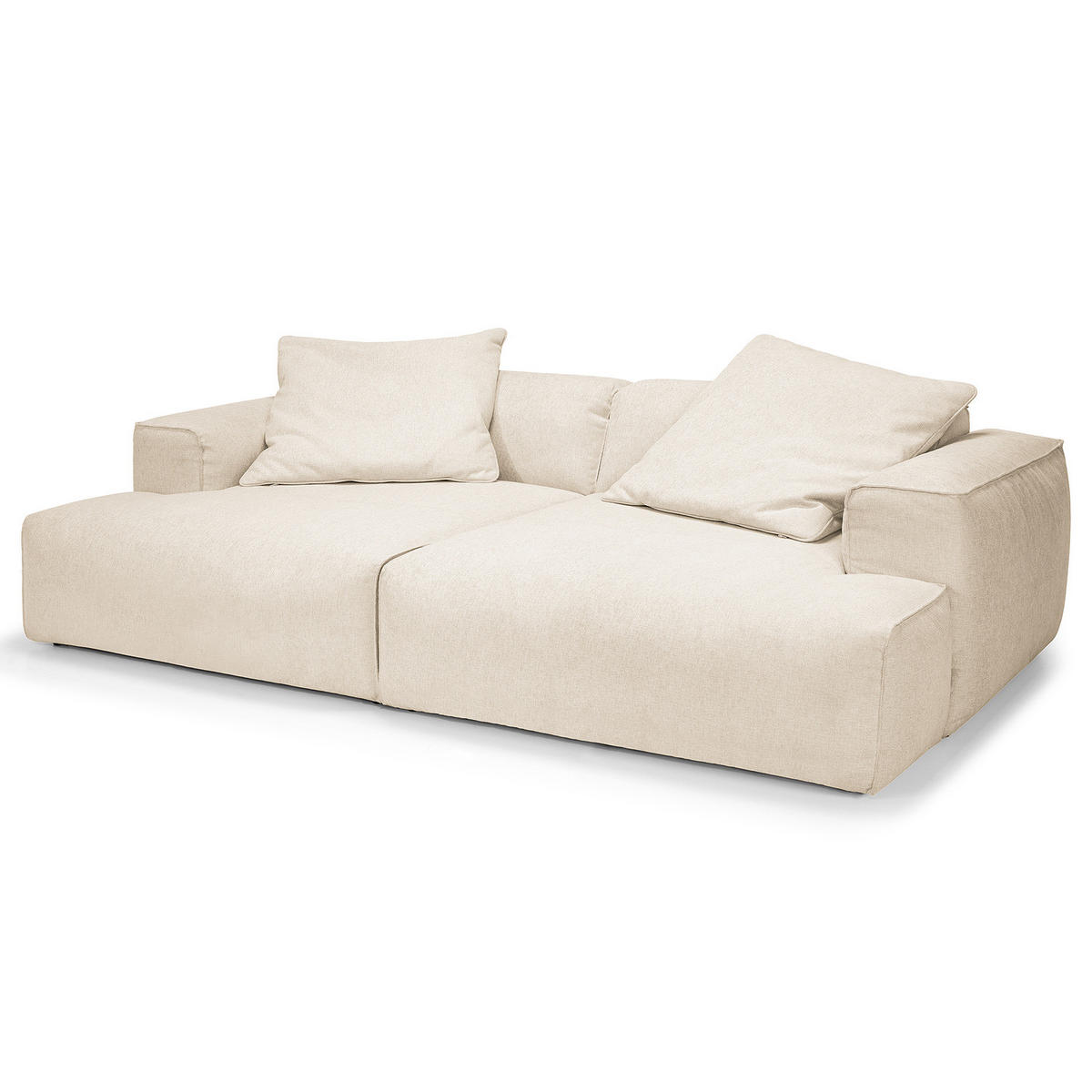 XL-LOUNGEKISSEN - 2er-Set - Beige, Textil (75/17cm) - home24