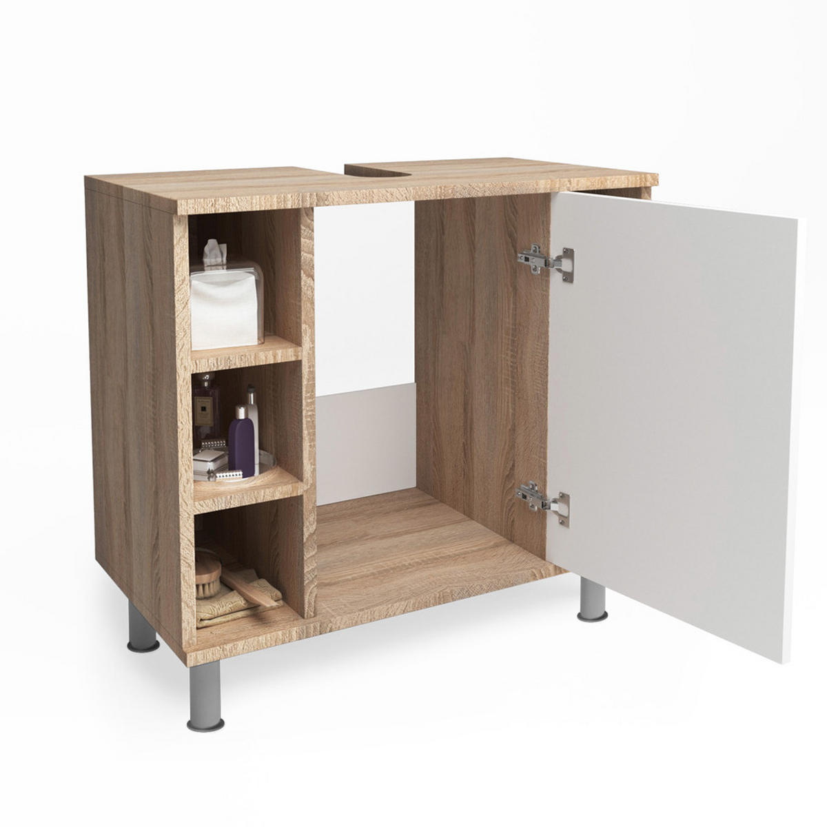 WASCHBECKENUNTERSCHRANK Fynn Sonoma 60 x 54 cm - Sonoma Eiche, Holzwerkstoff (60/54/32cm) - Vicco