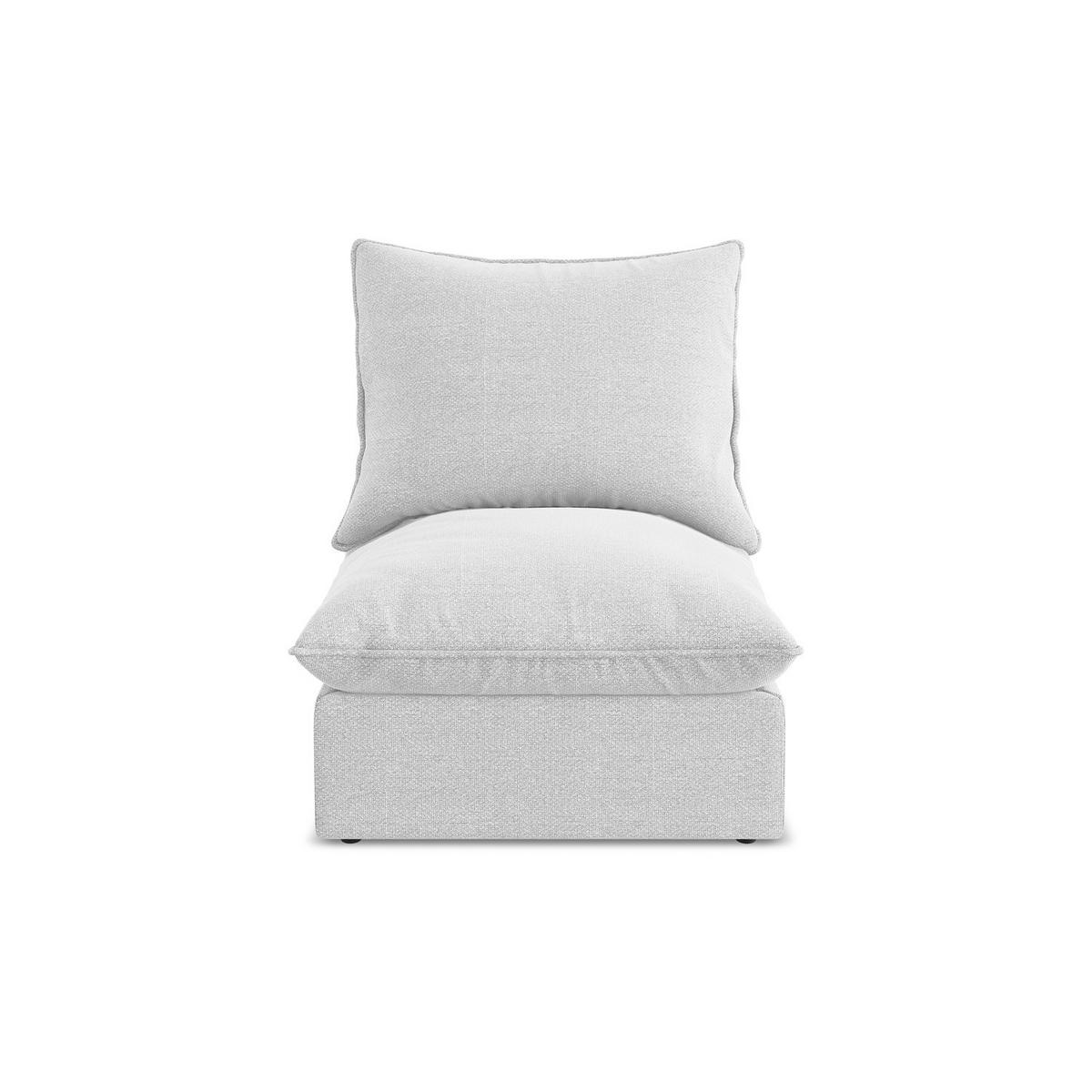 SOFAELEMENT Bouclé Stoff Grau - Silberfarben/Schwarz, Holzwerkstoff/Kunststoff (75/77/90cm) - LaMiaSofa