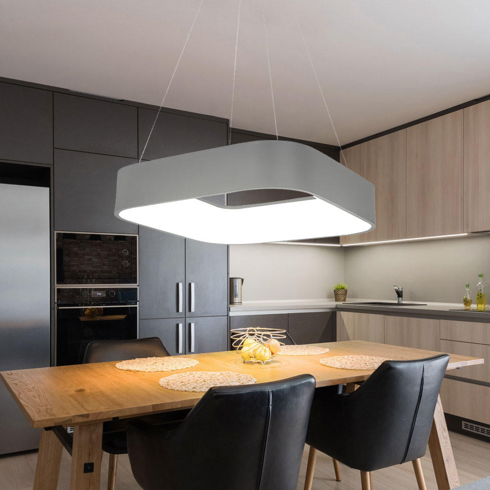 LED PENDELLEUCHTE Grand Grau - Grau, Metall (45.5/45.5/150cm) - Wofi