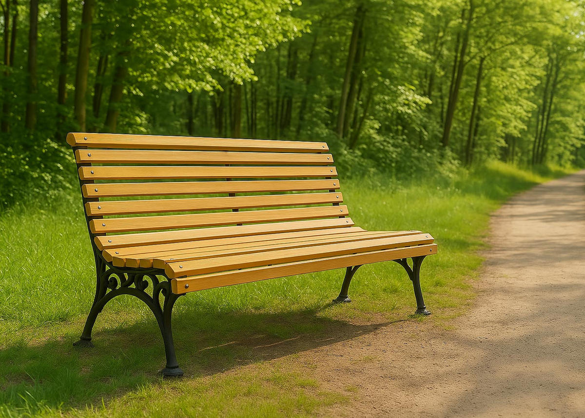 ZAHRADNÍ LAVICE Černá, světle hnědá - černá/světle hnědá, dřevo (160/84/65cm) - MCW