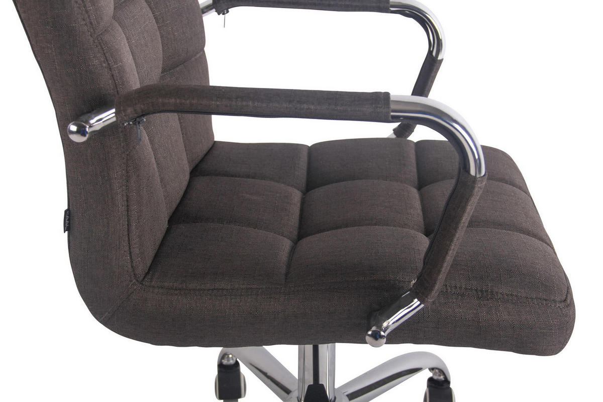 BÜROSTUHL Deal, Stoff Dunkelgrau - Dunkelgrau, Textil/Metall (56/104/62cm) - TPFLiving