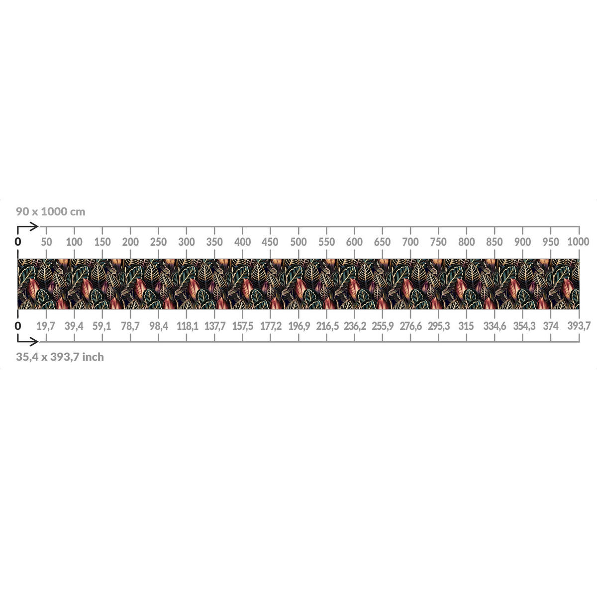 BALKON SICHTSCHUTZ Tropische Blätter bei Nacht 550/90 cm - Multicolor, Kunststoff (550/90cm) - Bilderwelten