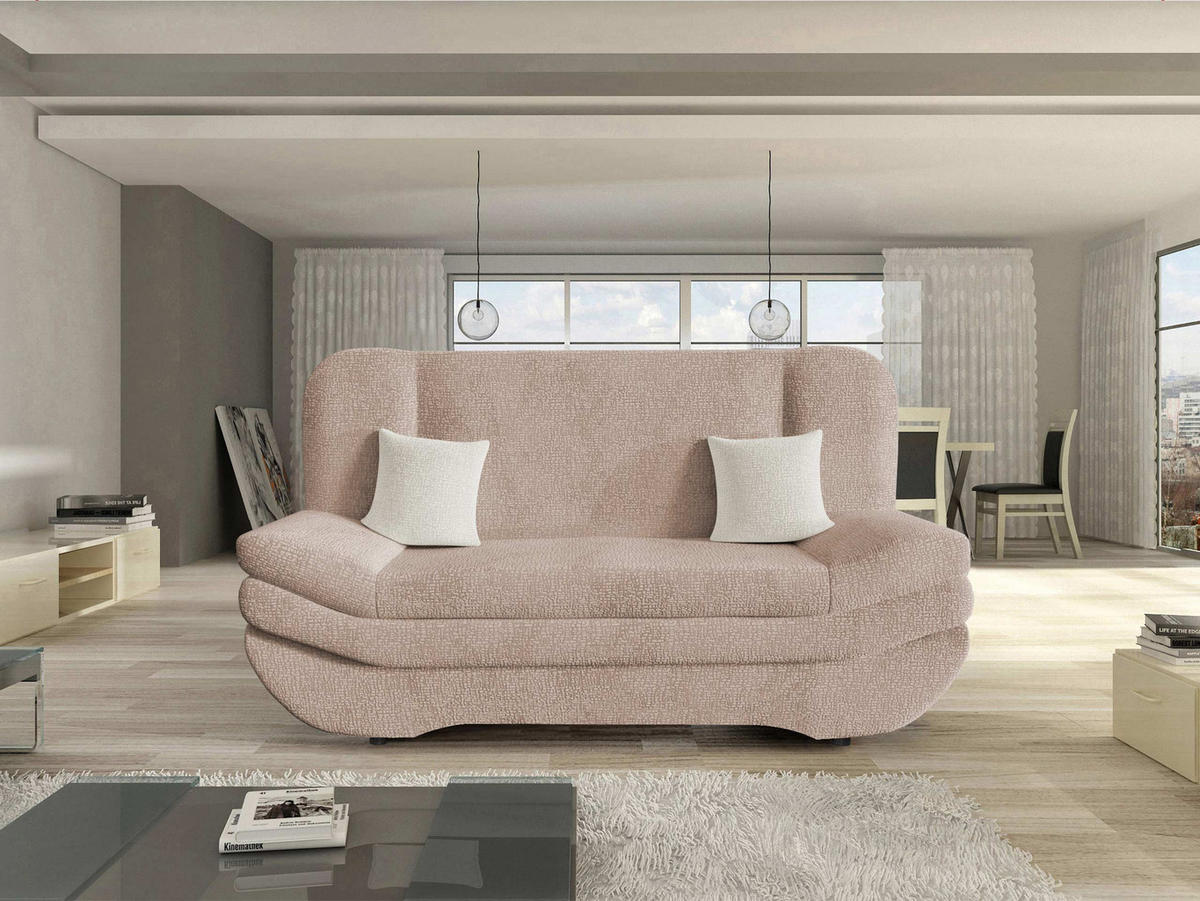 SCHLAFSOFA Weronika Premium - Hellbraun/Schwarz, Holz/Kunststoff (200/95/90cm) - MIRJAN24