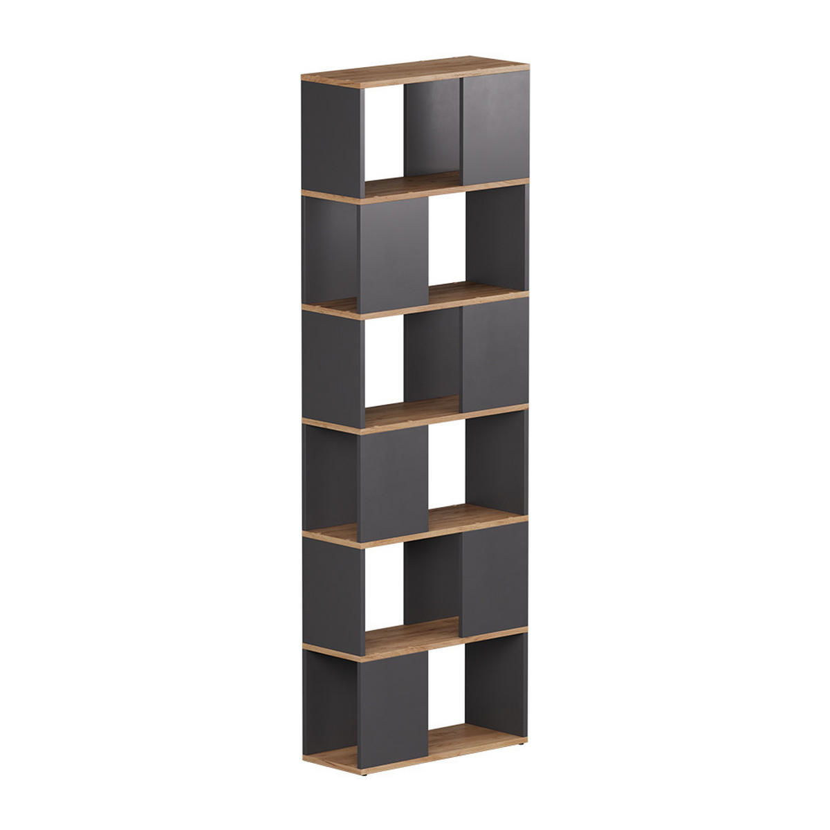 RAUMTEILER Eneos Anthrazit/Goldkraft Eiche 60 x 186 cm - Anthrazit/Eiche Wotan, Holzwerkstoff (60/186/24cm) - Vicco