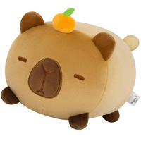 PLÜSCHKISSEN Capybara 20 cm Orange - Braun, Textil (10/20cm)