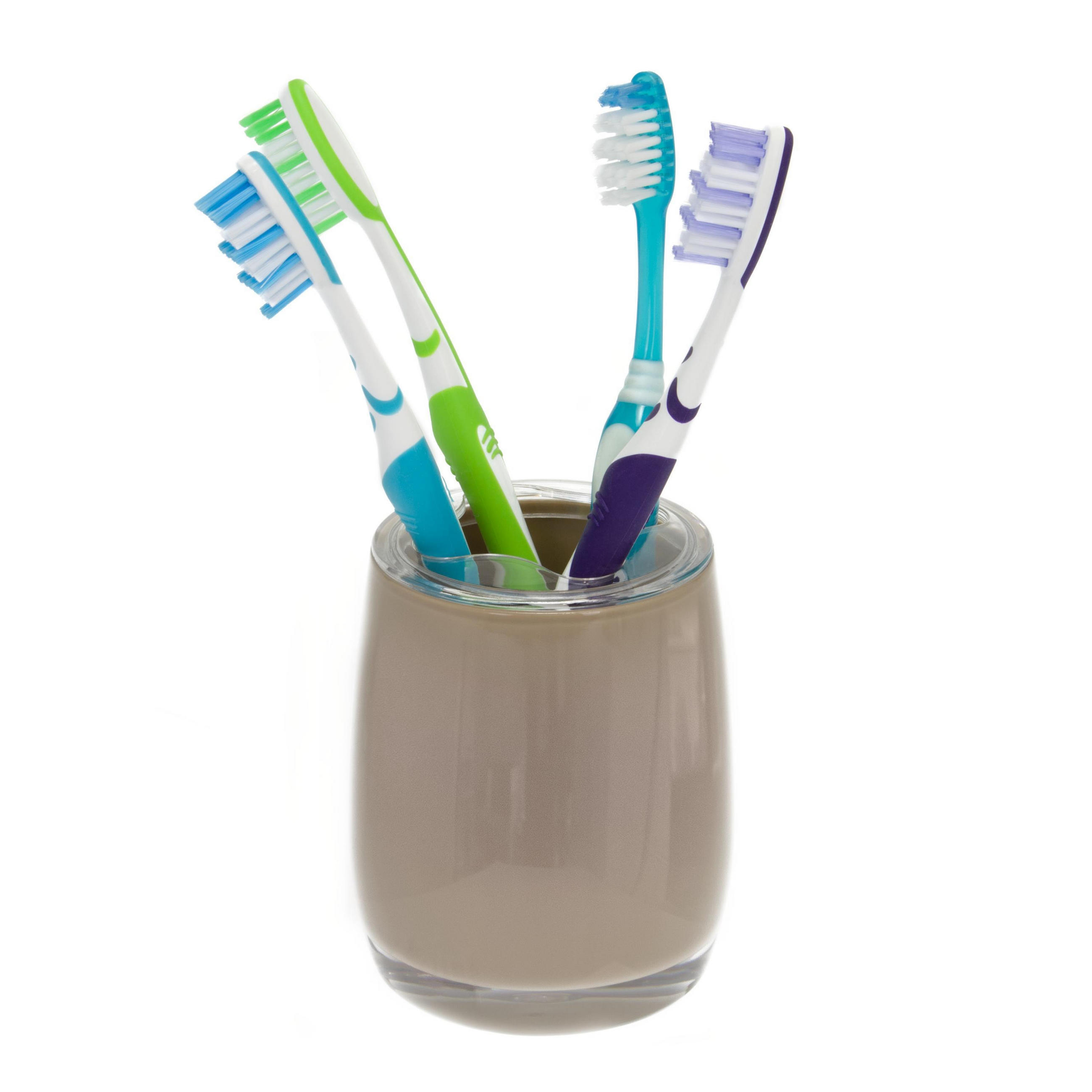 ZAHNBÜRSTENBEHÄLTER SAVONA, braun - Cappuccino, Kunststoff (8/10/8cm) - bremermann