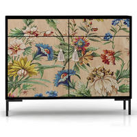 SIDEBOARD MDF 2 Türen und 2 Schubladen mit Druckmuster ALISE AMAZONIA - Multicolor/Braun, Holzwerkstoff (90/84/45cm) - RNT By Really Nice Things