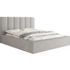 POLSTERBETT Amira mit Bettkasten, Grau Boucle 180x200 cm - Birkefarben/Hellgrau, Holz/Holzwerkstoff (180/200cm) - WFL GROUP