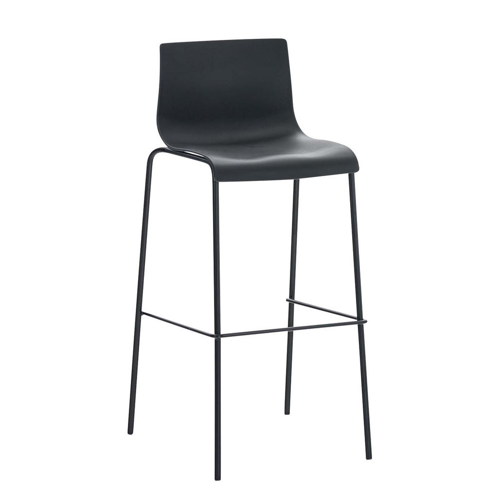 Thumbnail - CLP Barhocker, Schwarz, Kunststoff, 43x100x48 cm, Esszimmer, Barmöbel, Barhocker