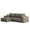 ECKSOFA Mit Schlaffunktion Und Bettkasten L-förmiges Sofa Capri Stoff Verita Links Dunkelbeige - Braun, Holz/Textil (145/272cm) - Kaiser Möbel