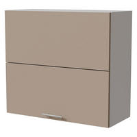 KLAPPHÄNGESCHRANK Brerra W8B/80-AV Weiß / RAL 1019 graubeige Matt 80 / 32,5 / 72cm - Graubraun/Weiß, Holz/Holzwerkstoff (80/72/32.5cm) - Feldmann-Wohnen