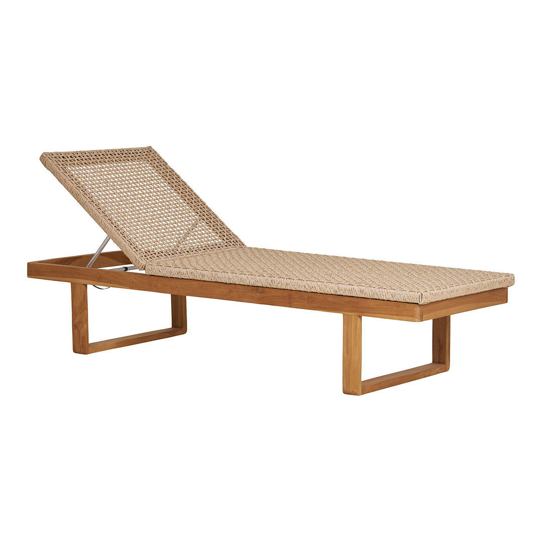 SONNENLIEGE, Derby, Teak, Metall, 65 x 190 x 38 cm - Teakfarben, Metall (65/38/190cm) - ebuy24