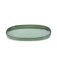 SERVIERTELLER CARACTERE 35,5 cm Minze - Mintgrün, Keramik (21.8/2.5/35.5cm) - Revol Porcelaine France