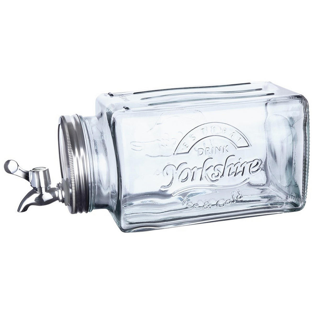 GLAS-GETRÄNKEBEHÄLTER mit Zapfhahn für den Kühlschrank 3,5 l - Transparent, Glas (32/13.5/14cm) - Orion 
