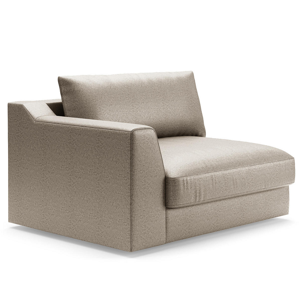 BIG-SOFA - Hellgrau, Kunststoff/Textil (274/90/112cm) - home24