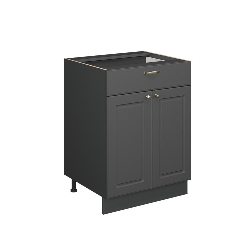 SPODNÍ SKŘÍŇKA KUCHYŇSKÉ LINKY Fame-Line Anthrazit-Gold Landhaus - antracitová, kompozitní dřevo (60/82/51.6cm) - Vicco