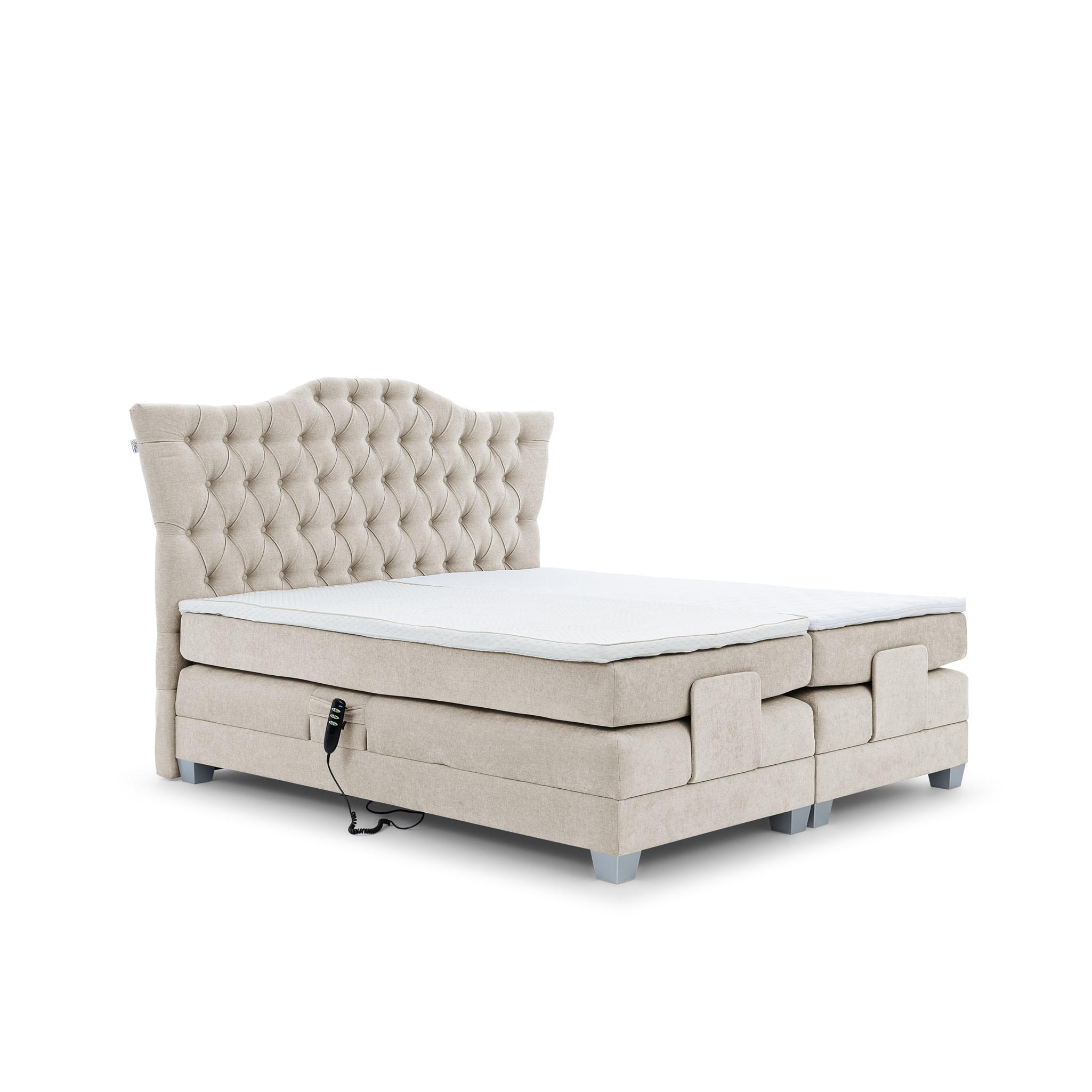 Fun Möbel Boxspringbett Beige 160x200 cm
