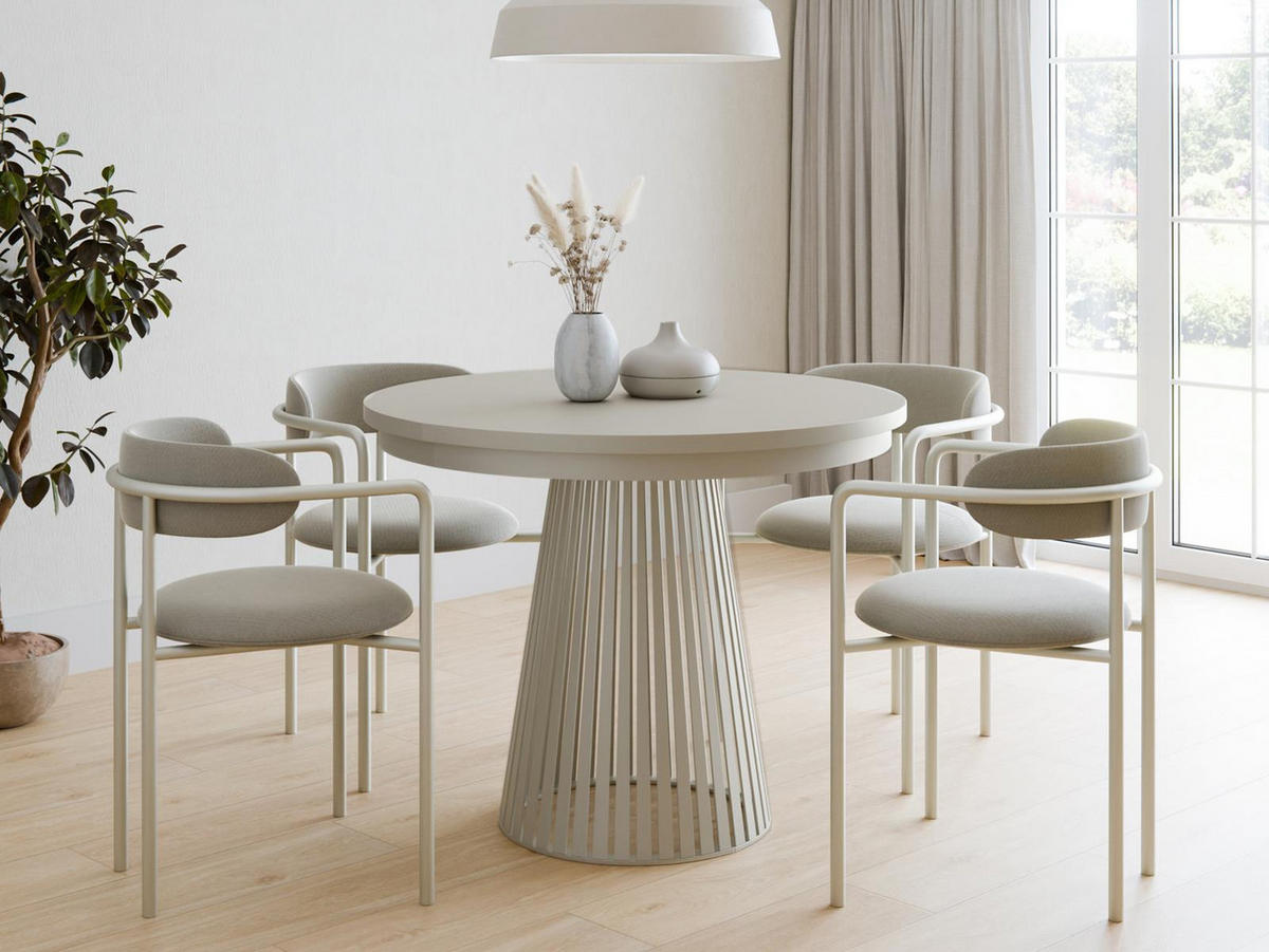 ESSTISCH ausziehbar 100-180 Schwarz Holz DAST - Schwarz, Holzwerkstoff (100/100/77cm) - Compleo24