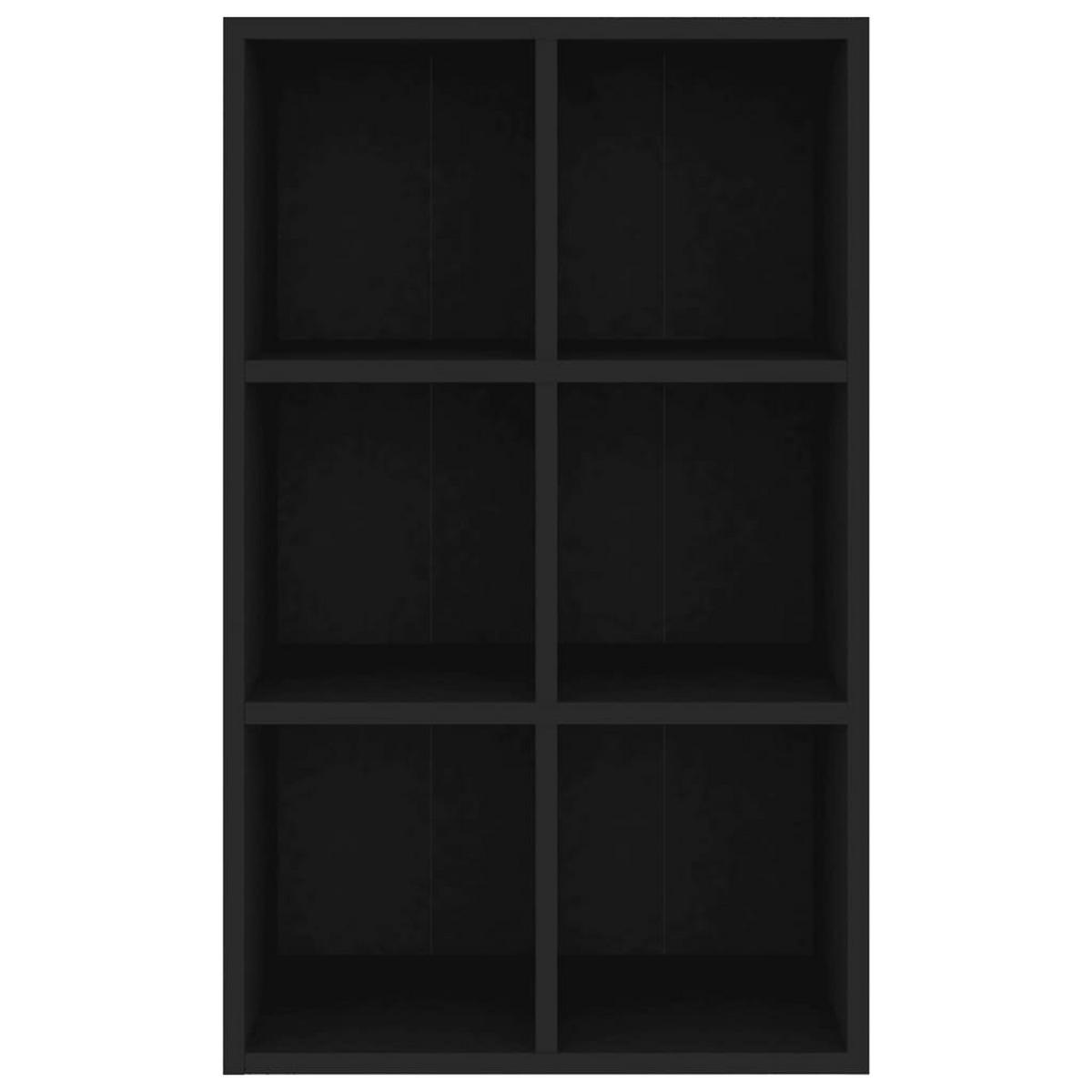 SIDEBOARD mit 6 Fächern 66/30/98 cm aus Holzwerkstoff Schwarz - Schwarz, Holz (66/98/30cm) - vidaXL