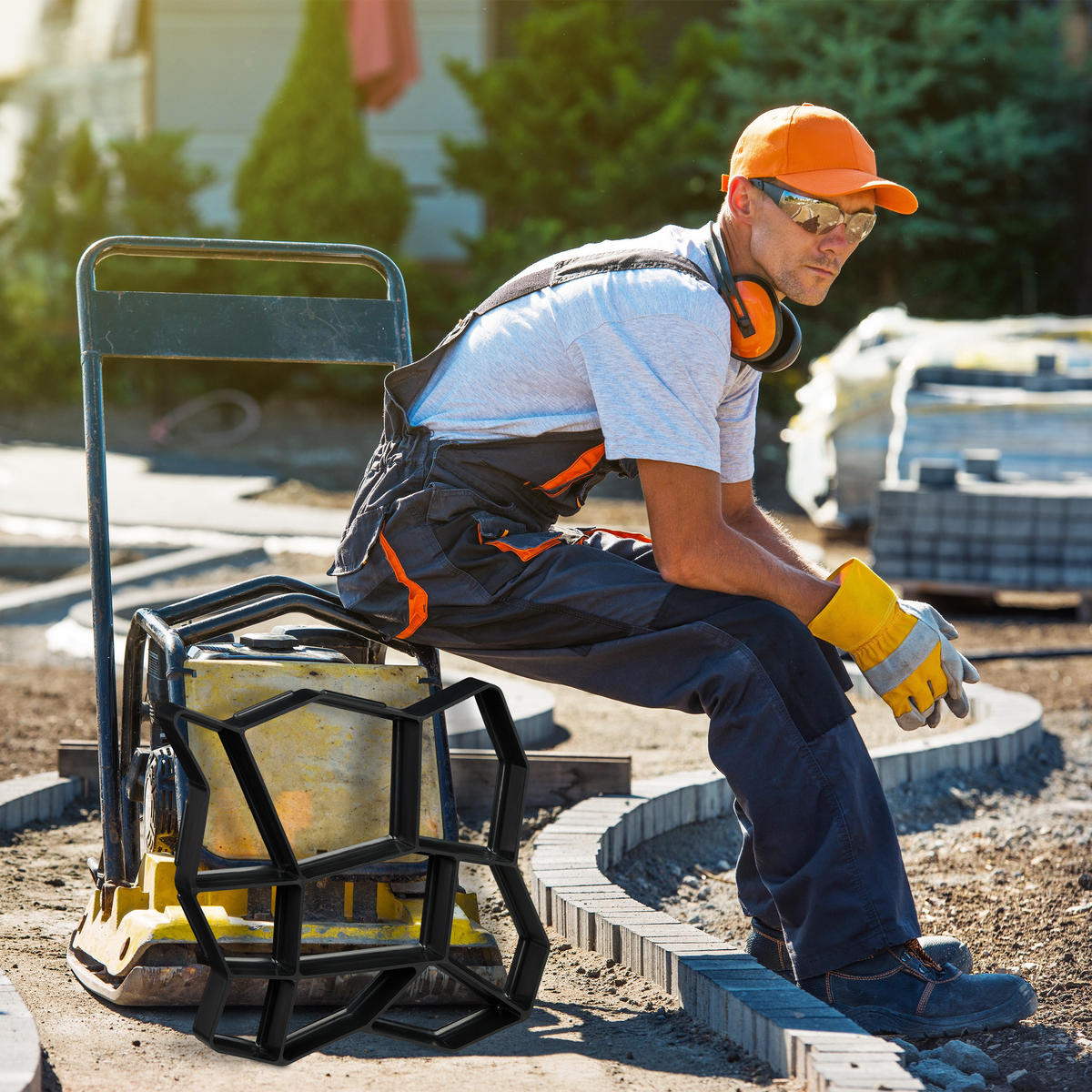 PFLASTERFORM - Schwarz, Kunststoff (35/3.5/35cm) - Relaxdays