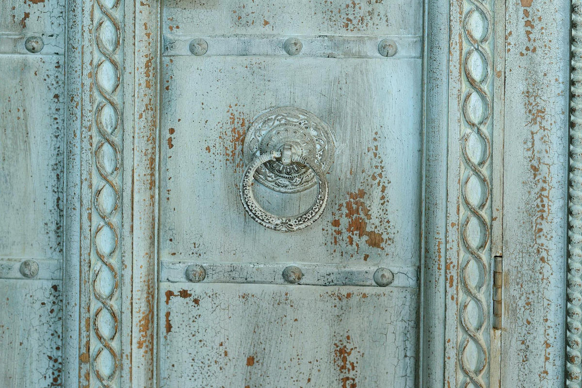 HIGHBOARD aus Mangoholz - Blau, Holz (44/207/117cm) - Giner y Colomer