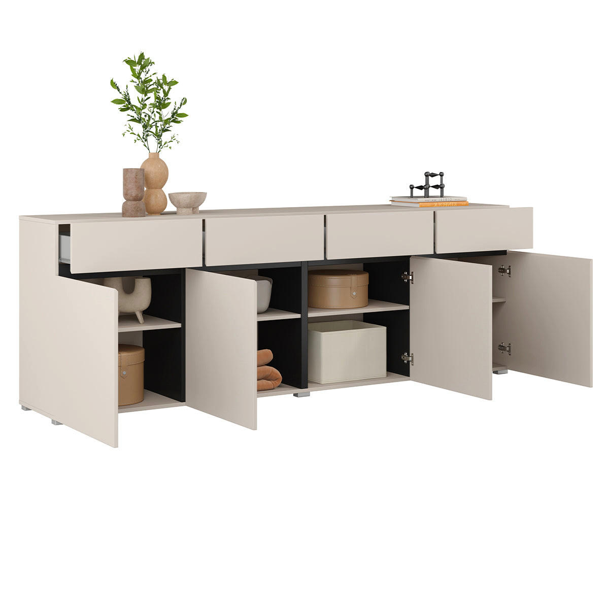 SIDEBOARD Lilia Kašmír - kašmírová, kompozitní dřevo (225/78.5/40cm) - Petits-meubles