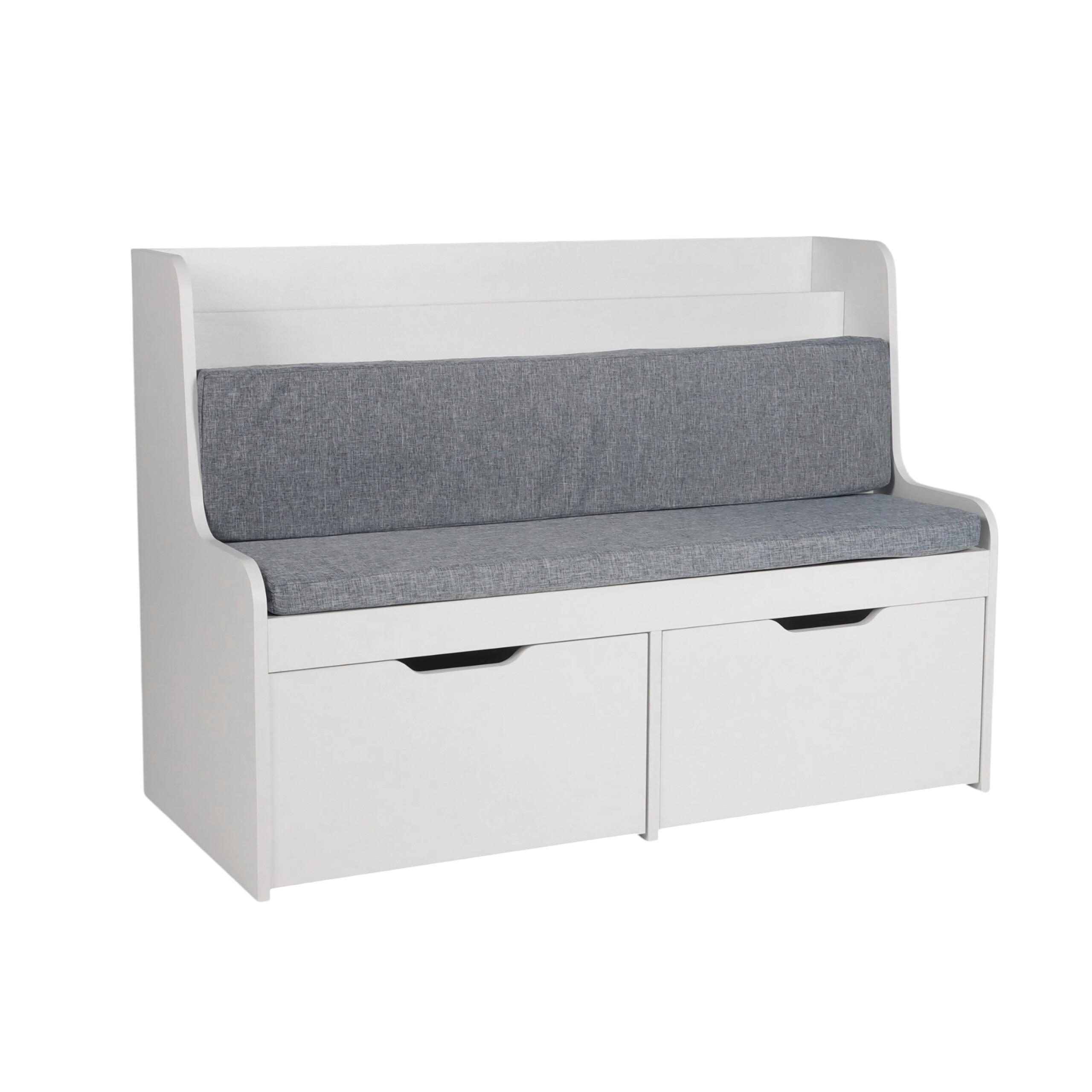 Relaxdays LAVICE bílá šedá dětská se 2 zásuvkami 70/100/45 cm