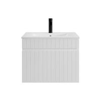 EINZELWASCHTISCH - 60 cm x 46 cm - Holz, Platte - Weiß - SATARA - Weiß, Holz (60/46/46cm) - Vente-Unique