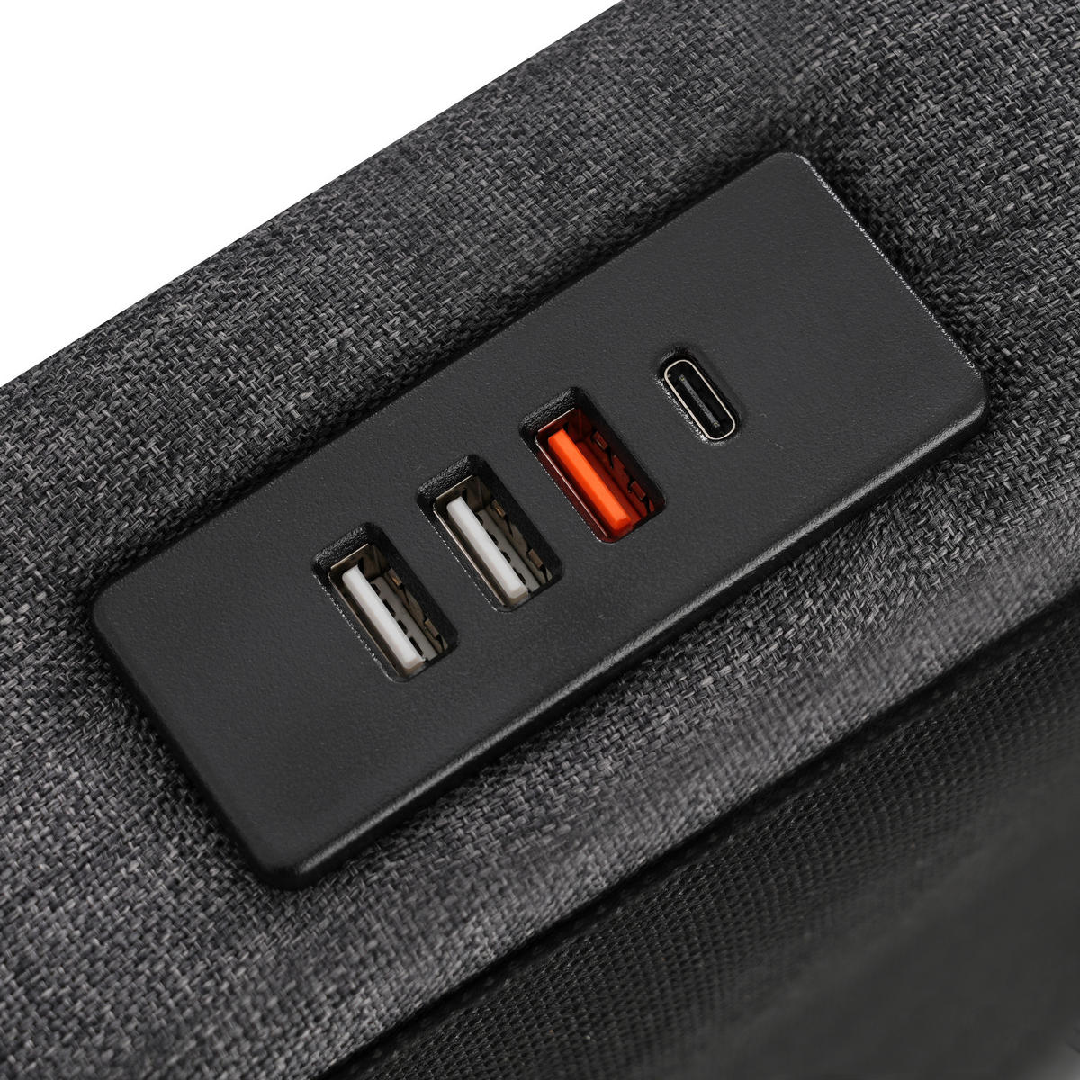 POLSTERBETT aus Leinen 140x200 cm in Grau mit LED & USB-C-Ladefunktion - Grau, Textil (140/200cm) - Modfu