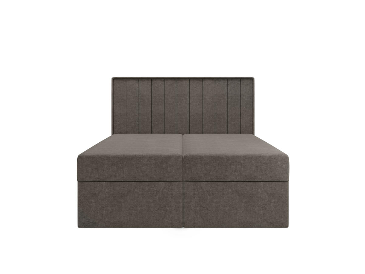 BOXBETT - Taschenmatratze + Topper 160x200 anthrazit Chenille - Anthrazit, Holz/Holzwerkstoff (160/200cm) - SIMKAM Furniture