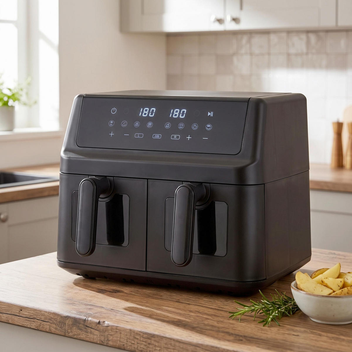 HEISSLUFTFRITTEUSE Sip Schwarz max. 2000 Watt - Schwarz, Metall (38.5/30.5/39cm)