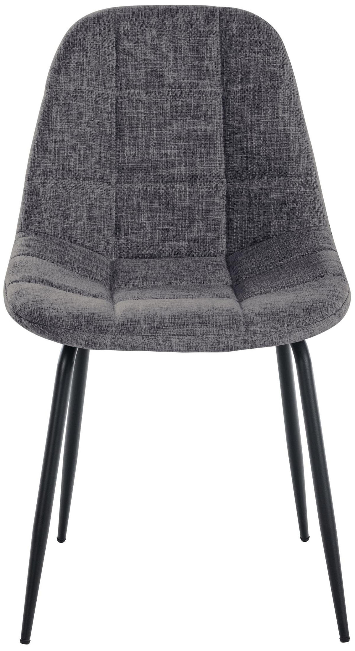 STUHL Stoff hellgrau - Hellgrau/Schwarz, Textil/Metall (46/82/52cm) - CLP