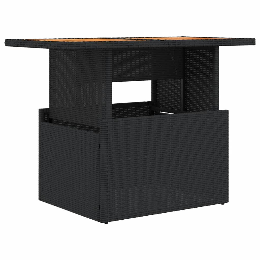 GARTENTISCH Tischralf 55/73/100 cm - Schwarz, Naturmaterialien (100/55/73cm) - ZMH