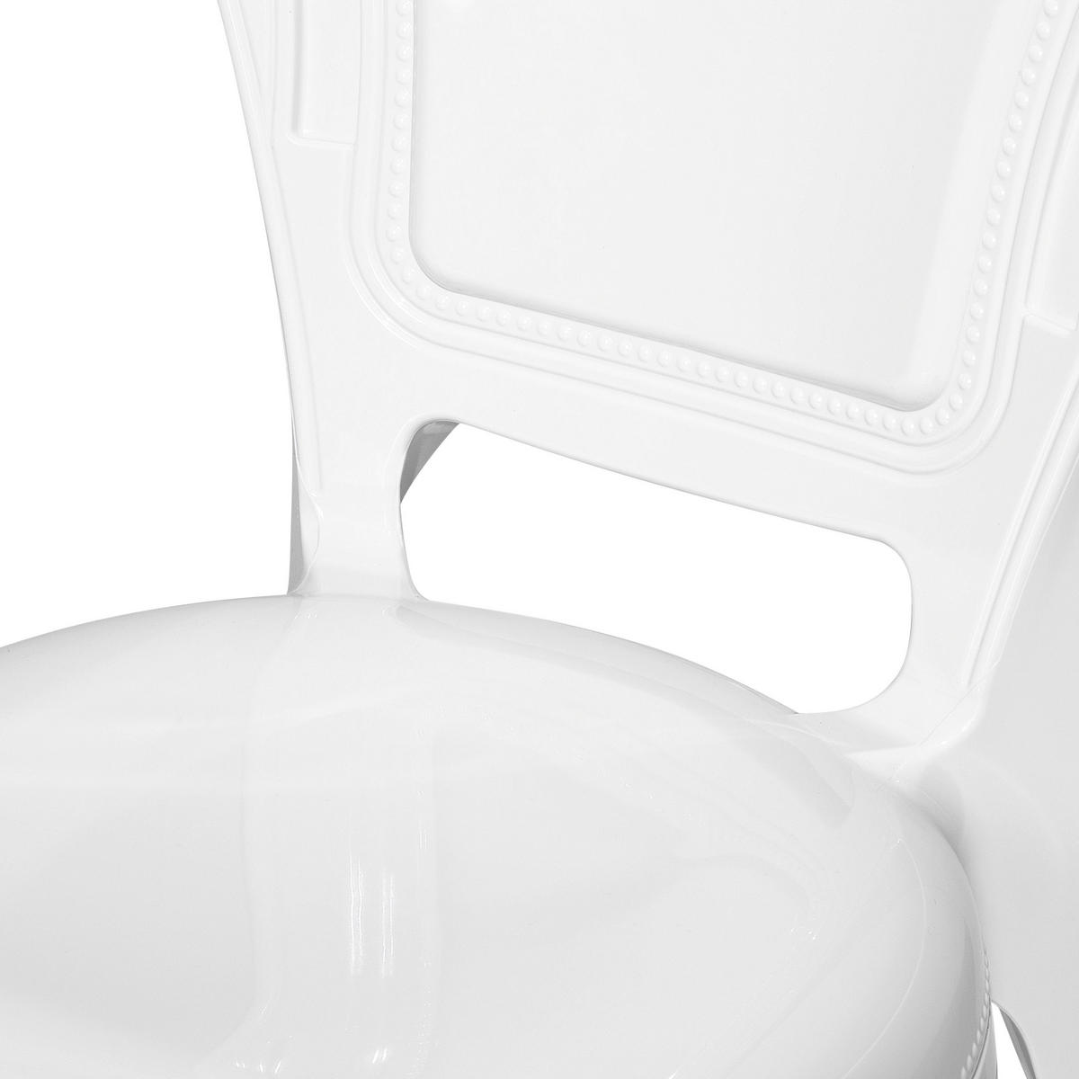 ESSZIMMERSTUHL 2er-Set Kunststoff Weiß Vermont - Weiß, Kunststoff (52/98/53cm) - Beliani