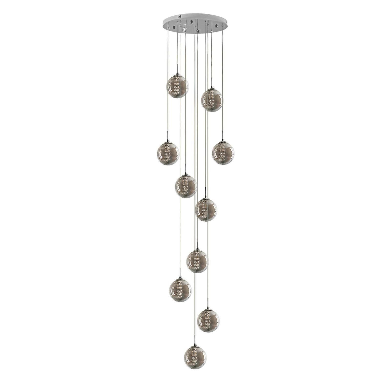LED-HÄNGELEUCHTE Strahlvos 3.5/240/41 cm - Grau, Glas (41/3.5/240cm) - ZMH