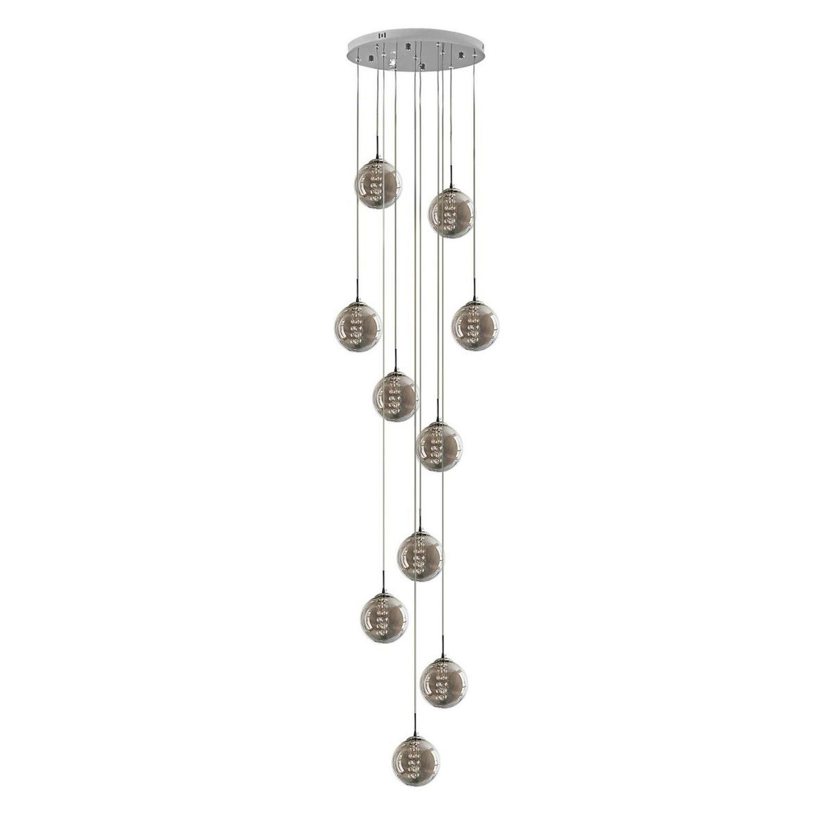 LED-HÄNGELEUCHTE Strahlvos 3.5/240/41 cm - Grau, Glas (41/3.5/240cm) - ZMH