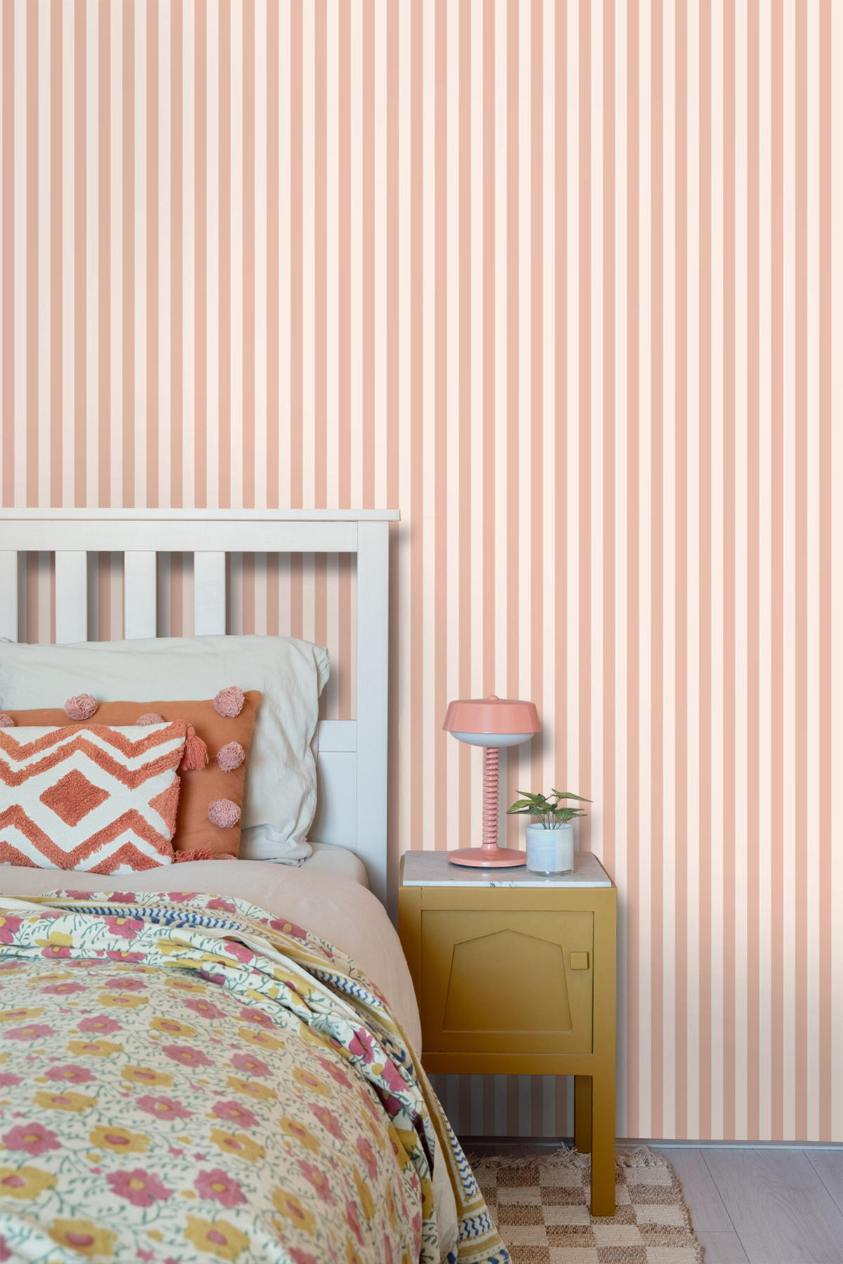 TAPETE Streifen 53 cm x 10.05 m - Terracotta, Papier (53/1000cm) - ESTAhome