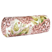 NACKENROLLENHÜLLE Landlust-Hortensie burgundy-rose 15/40 cm - Hellrosa/Dunkelrosa, Textil (15/40cm) - beties Heimtextil
